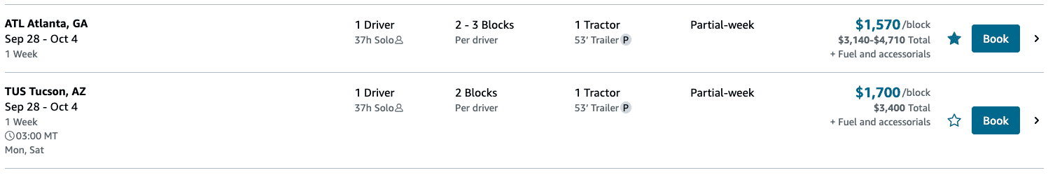 Partial-week contracts