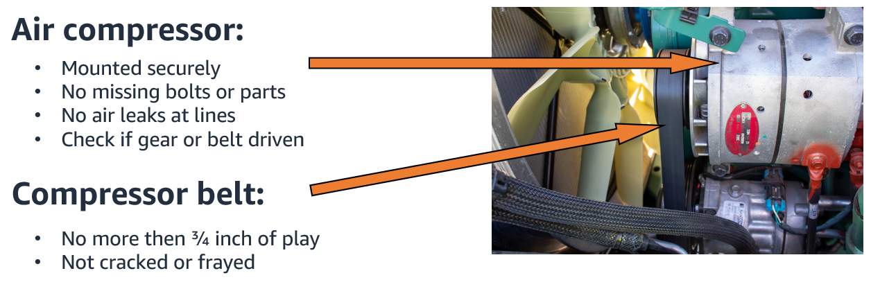air compressor and compressor belt