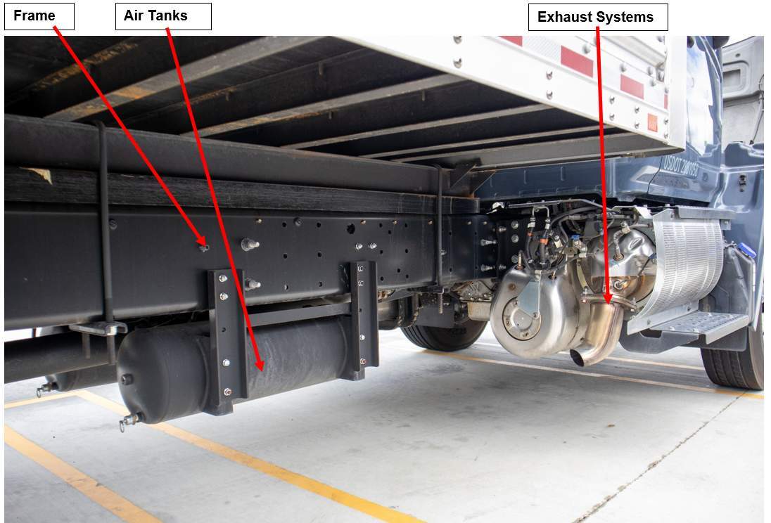 undercarriage of box truck